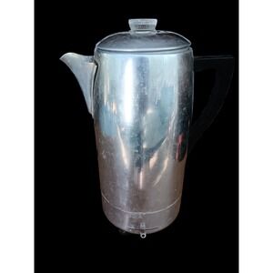 Antique Coffee Percolator Empire No. 1910 Electric– Early 20th Century Aluminum